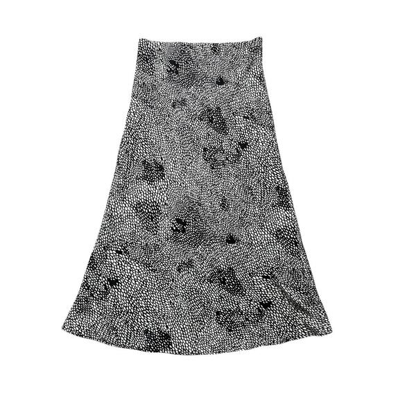 Lucy Paris Black White Pattern MIDI Skirt Sz S - Picture 1 of 4